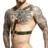 MOB Eroticwear Harnais Cross Chain Dngeon Camouflage